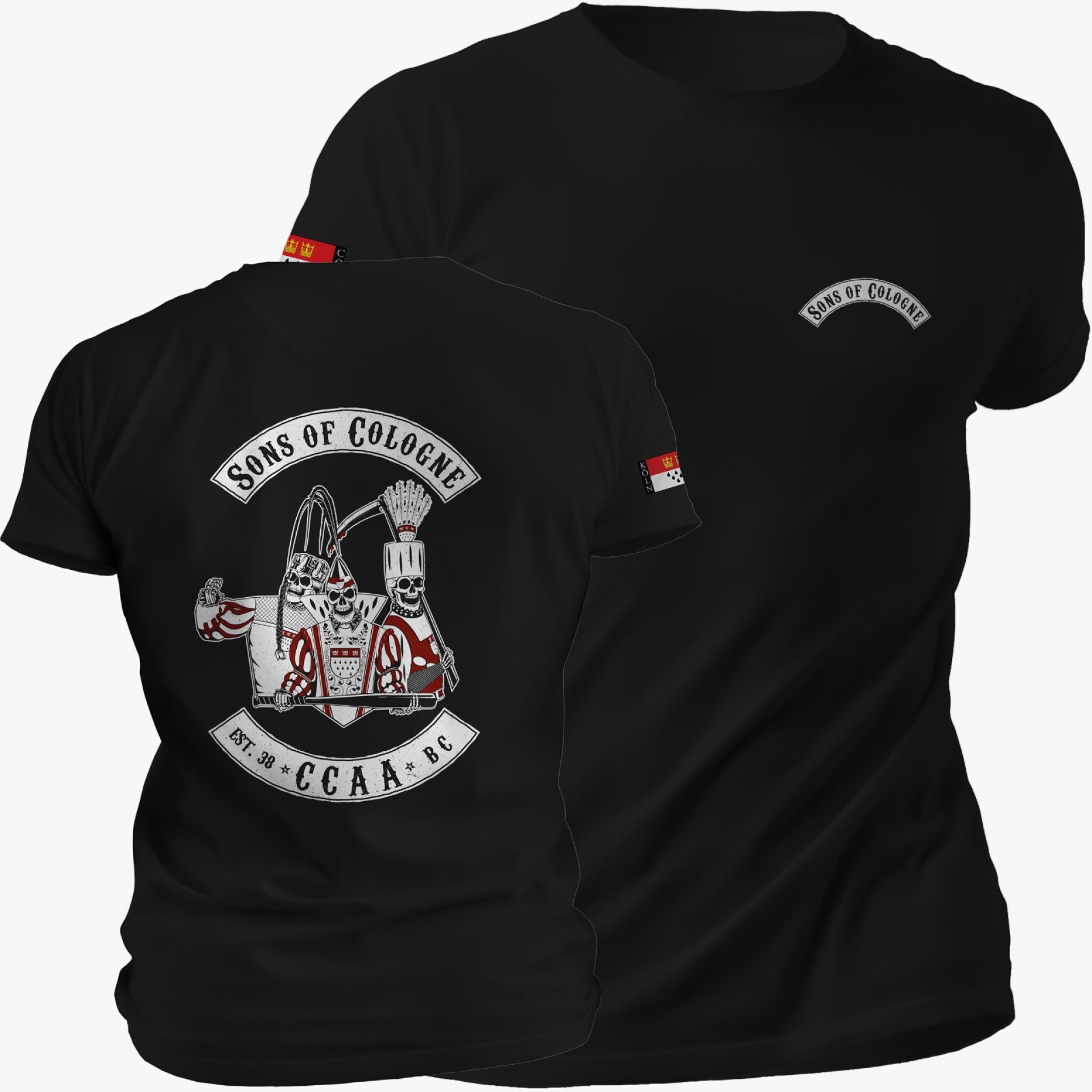 Stickwappen Köln T-Shirt »Colonia« Unisex Schwarz | Im Köln Shop online kaufen